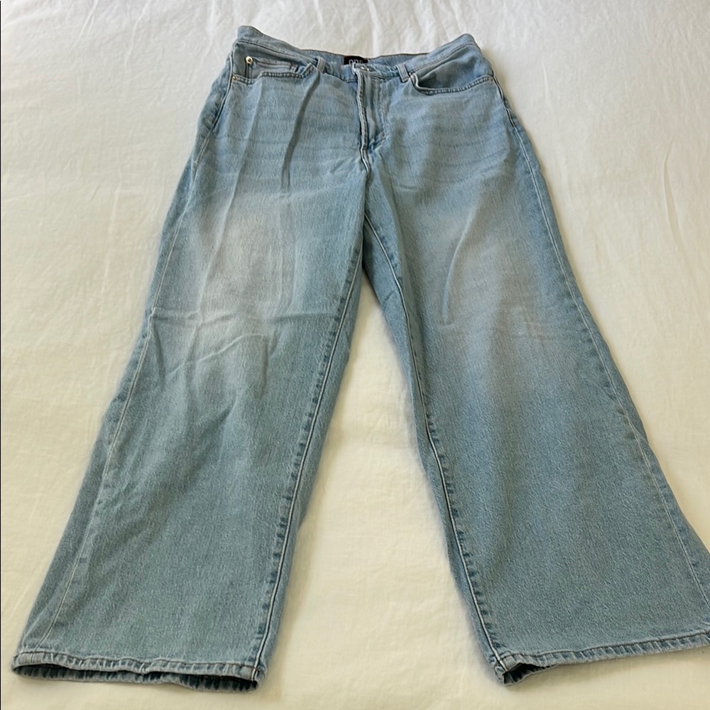 Light Blue Wide-Leg Jeans